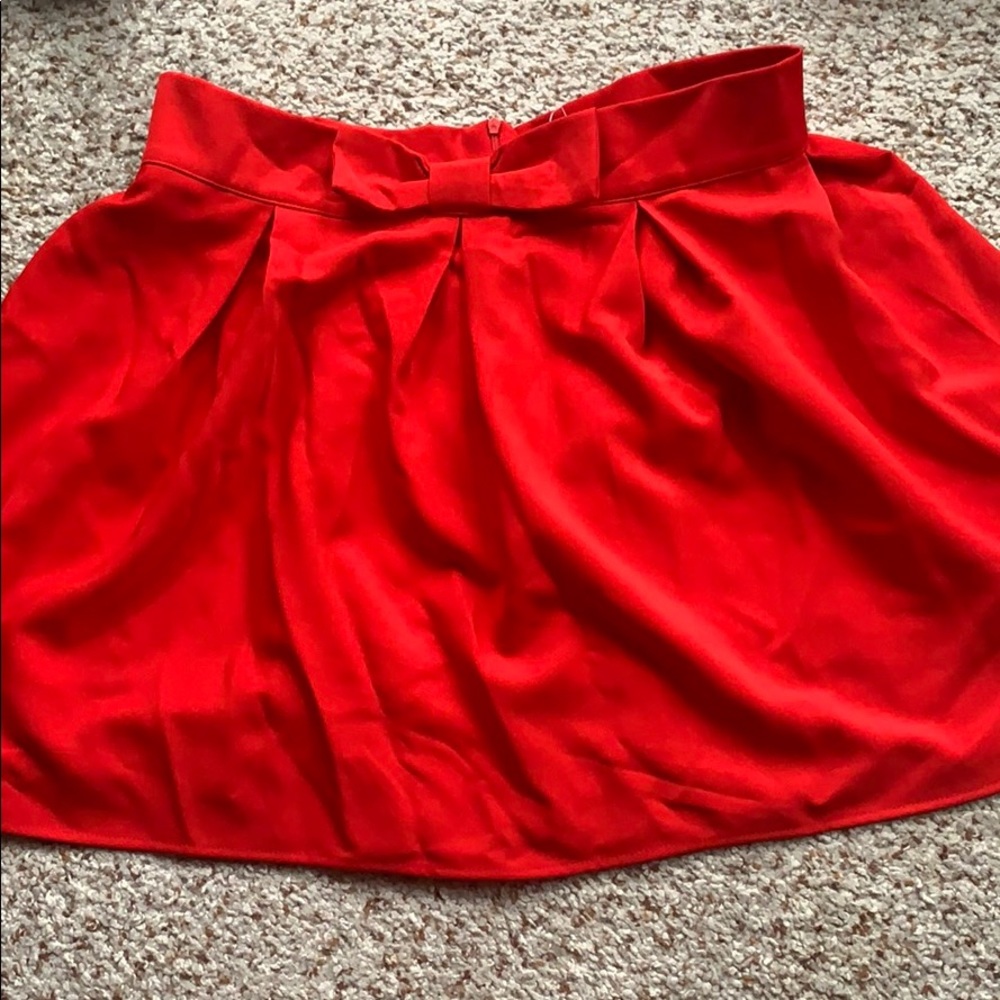 Sweet your heart out bow knot pleated skirt
